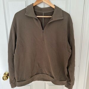 lululemon athletica Men's Olive Zip-Up Sweater